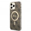 Guess 4G IML MagSafe Zadní Kryt pro iPhone 13 Pro Max Brown