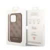 Guess 4G Stripe Zadní Kryt pro iPhone 14 Pro Max Brown