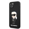 Karl Lagerfeld Liquid Silicone Ikonik NFT Zadní Kryt pro iPhone 13 Black