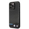 BMW M PU Carbon Blue Line Zadní Kryt pro iPhone 14 Pro Black