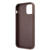 Guess PU 4G Metal Logo Zadní Kryt pro iPhone 12/12 Pro Brown