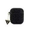 Guess Rhinestones Triangle Metal Logo Pouzdro pro AirPods 1/2 Black