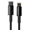 Baseus CATLWJ-A01 Tungsten Gold Fast Charge Kabel USB-C to Lightning 20W 2m Black