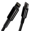 Baseus CATLWJ-A01 Tungsten Gold Fast Charge Kabel USB-C to Lightning 20W 2m Black