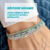 bizuterni naramek ukazka kombinace kristal a modro tyrkys