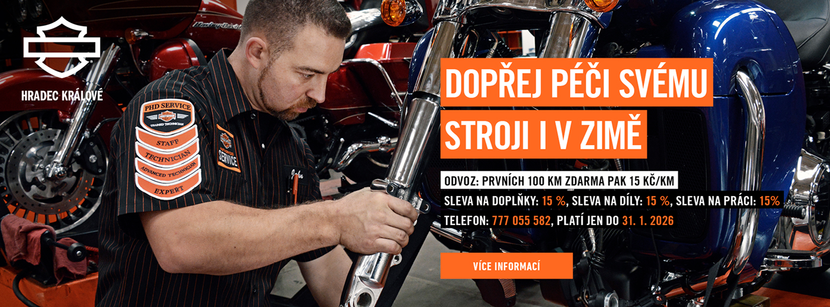 Zimní servis Harley Davidson Hradec Králové