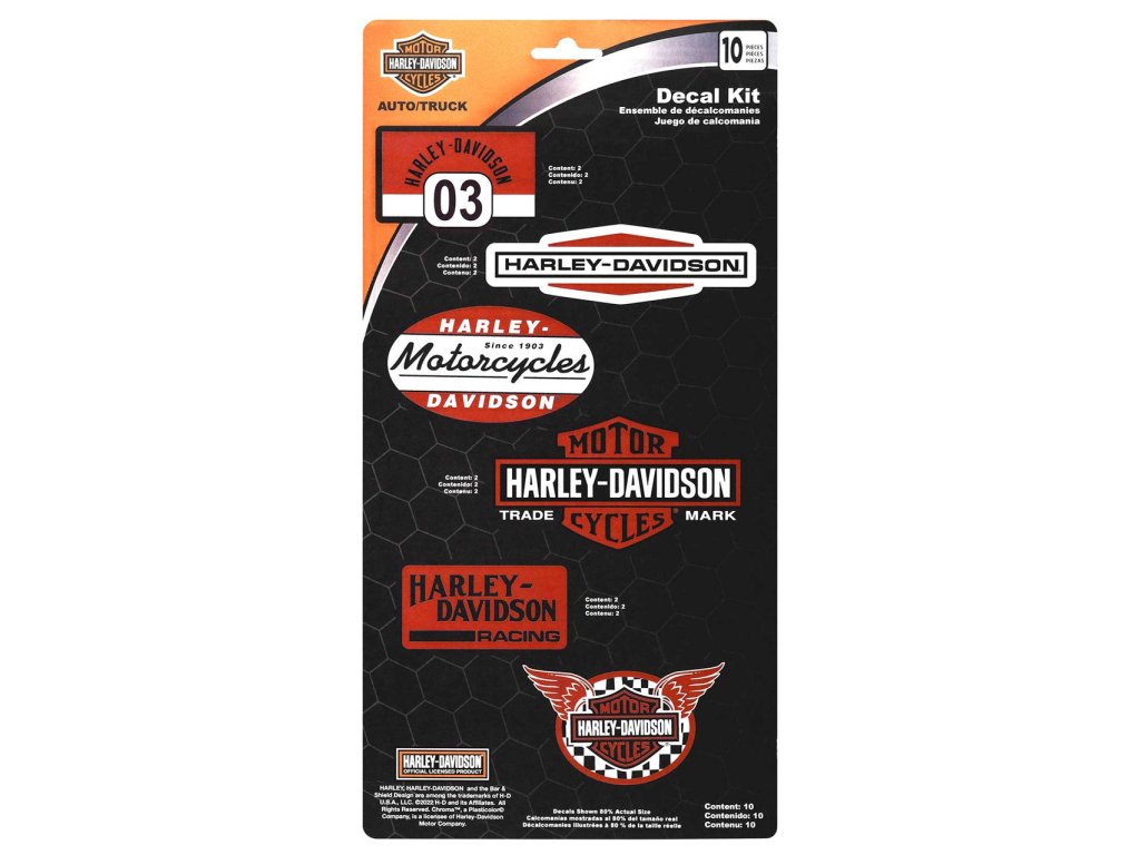 5333 samolepka harley davidson 10 piece vintage race inspired decal kit