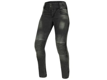 Dámské moto kalhoty Trilobite Bella ladies grey jeggins (Velikost 32.0)