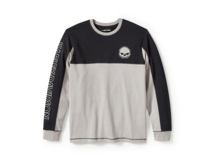 Pánské triko Willie G Skull Colorblock Long Sleeve Tee
