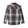 Pánská košile Stacked Bar & Shield Long Sleeve Plaid Shirt (Velikost 2XL)