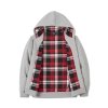 Pánská mikina Bar & Shield Plaid Lined Zip-Up Hoodie (Velikost 2XL)