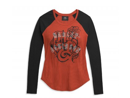 Dámske tričko Roses Rib Baseball (Veľkosť XS)