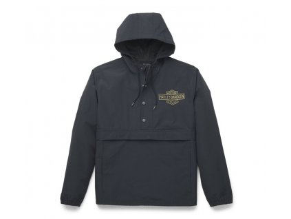 Pánska bunda Essential Black Anorak (Veľkosť XL)