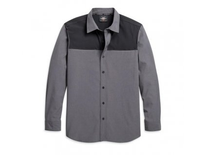 Pánska košeľa Colorblock s dlhým rukávom (Veľkosť M)