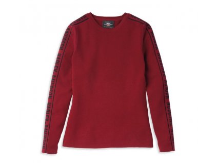 Dámsky pulóver Jacquard Sleeve Cabernet (Veľkosť M)