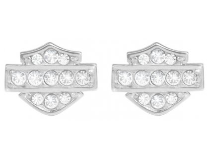 Petite White Bling B&S Post Earring
