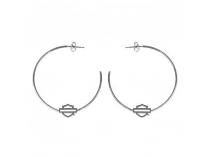 Náušnice Hoop B&S Silver Steel Large
