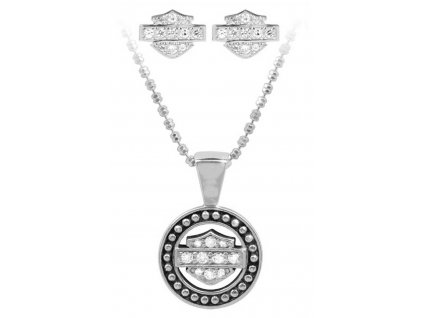 Set šperkov White Crystal B&S Silver