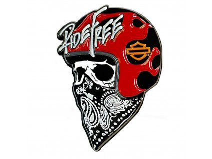 Odznak H-D Ride Free Skull Pin