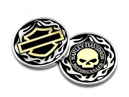 Medailón H-D Golden Skull Coin