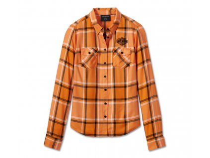 Dámska košeľa H-D Sunrise Button Orange (Veľkosť XS)