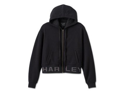 Dámska mikina Cropped Zip Black