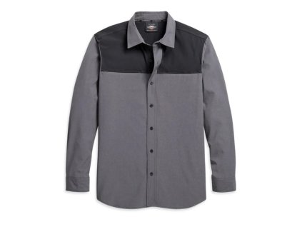 Pánska košeľa Colorblock s dlhým rukávom (Veľkosť M)