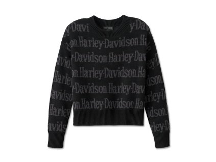 Dámsky pletený sveter Repeat Print (Veľkosť M)