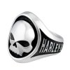 Pánsky prsteň Willie G Skull Steel (Veľkosť 13)