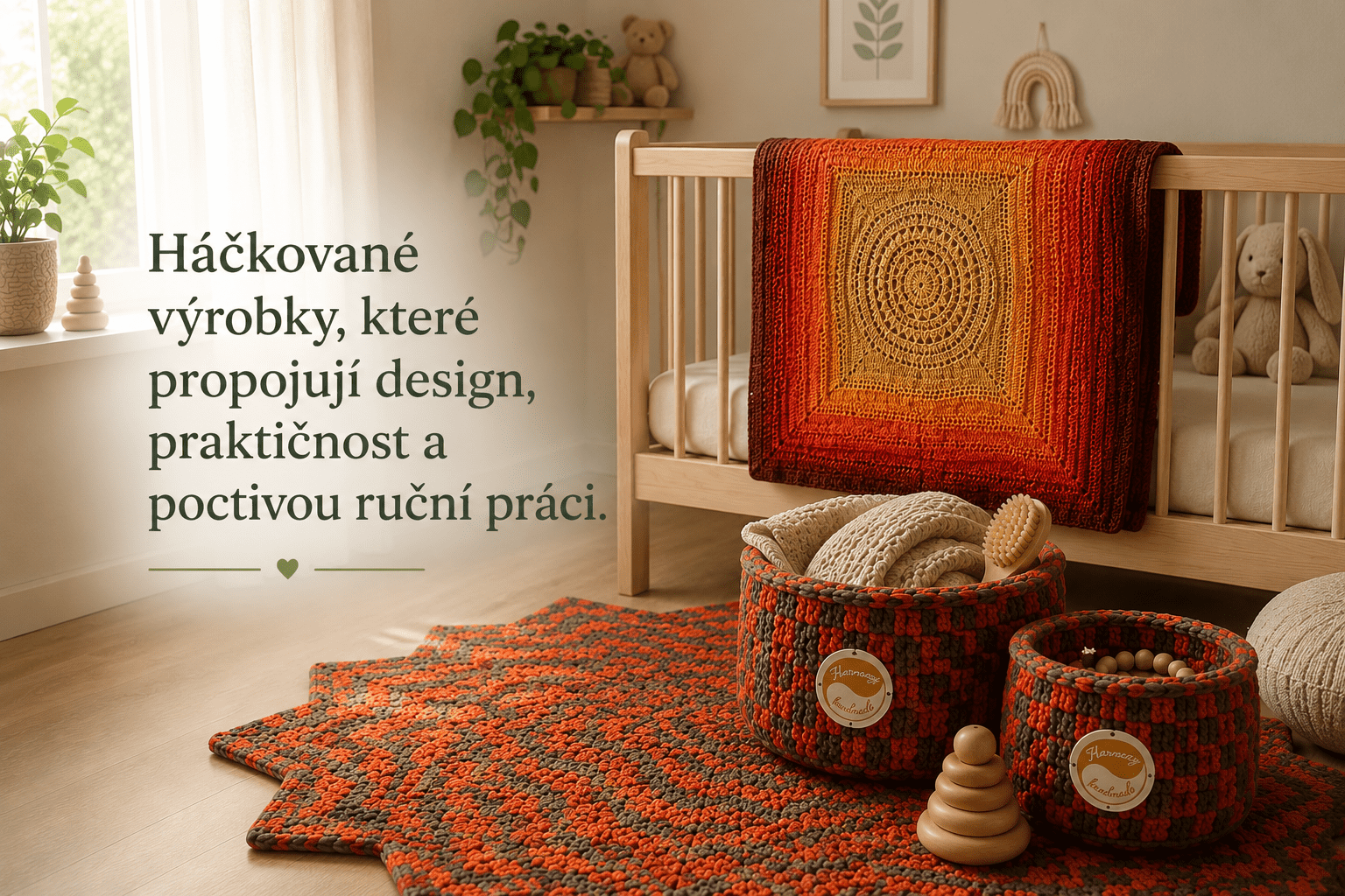 Ručně háčkované výrobky Harmony handmade z kvalitních přízí