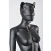 Kožená maska Catwoman & Obojek s vodítkem