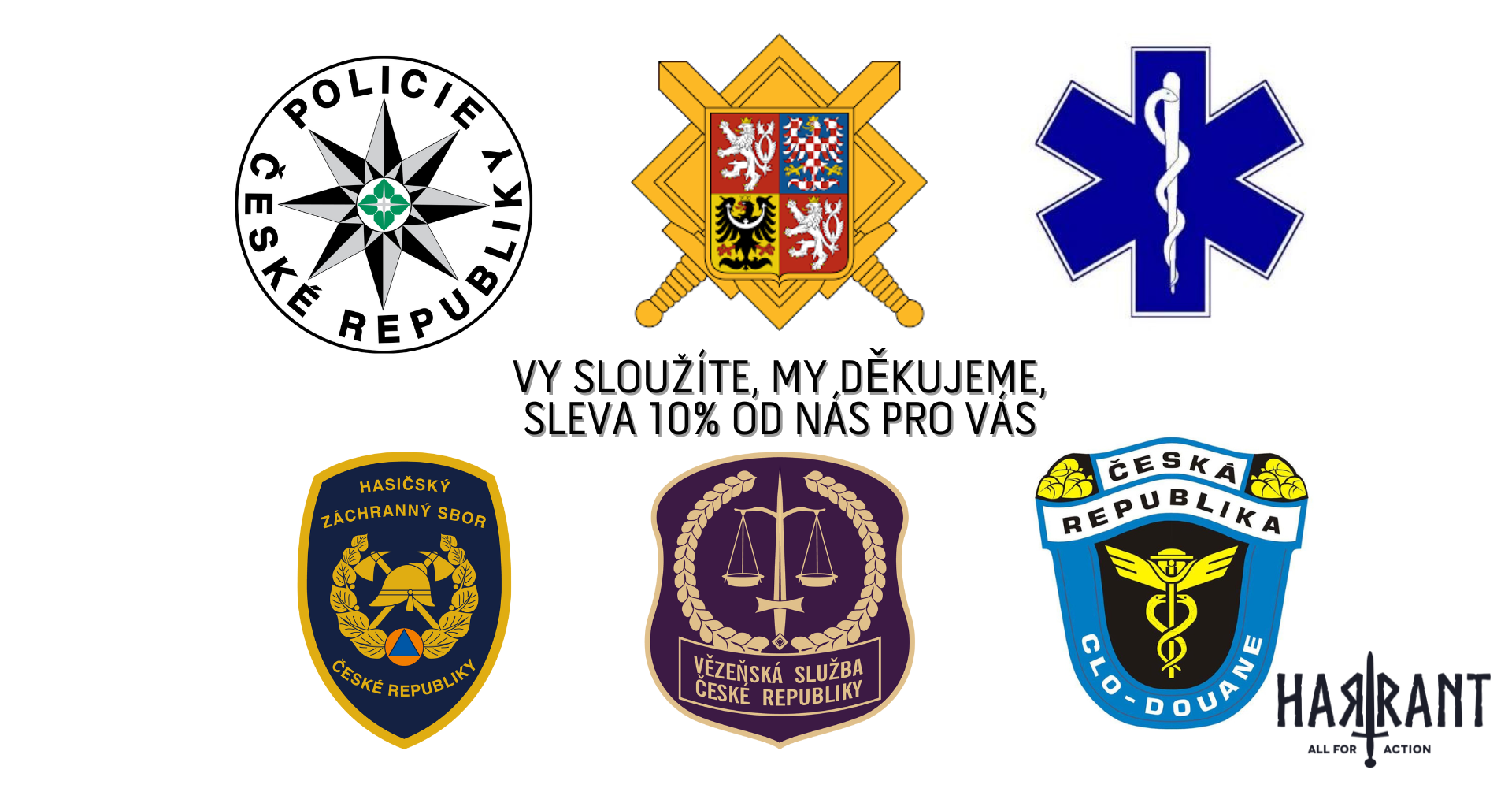 Sleva 10% pro AČR, PČR, HZS....