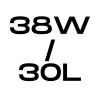 38W/30L