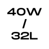 40W/32L