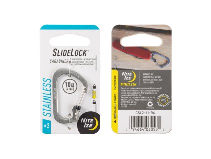 Nite Ize SlideLock Stainless Steel Ocelová karabina s pojistkou