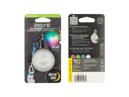 Multibarevná nabíjecí svítilna na klíče Nite Ize SPOTLIT XL