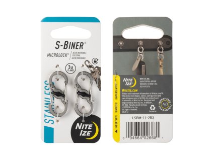 Nite Ize S-Biner Microlock oboustranná nerezová karabina