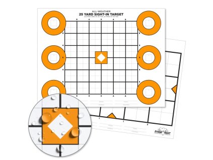 Nastřelovací terč Rite in the Rain Storm Sight All-Weather 25 & 100 Yard Zeroing Target