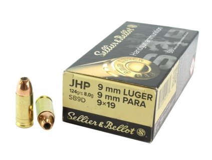 Náboje S&B 9mm Luger JHP 7,5gr