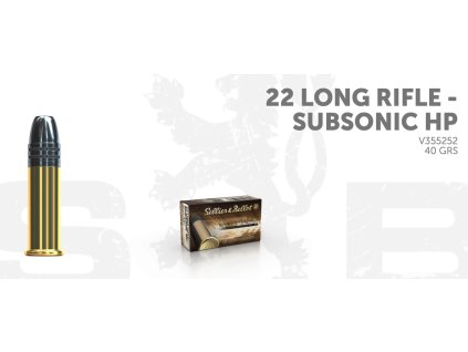 Náboje S&B 22 LONG RIFLE Subsonic HP 40 gr / 2,60 g