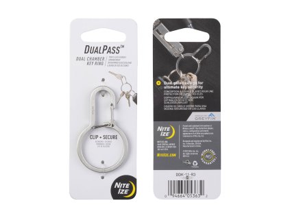Dvoukomorová klíčenka Nite Ize DualPass™