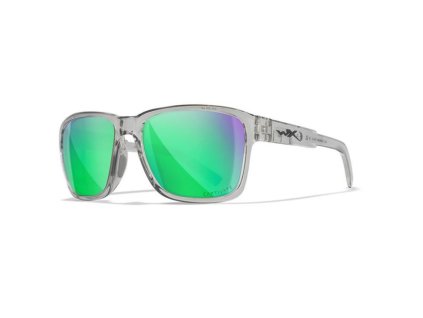 Sluneční brýle WILEY X TREK Captivate Polarized Green Mirror AmberGloss Crystal Light Grey (1)