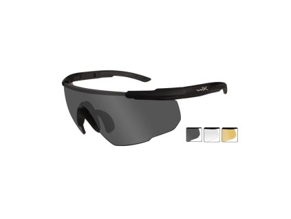 Střelecké brýle WILEY X SABER ADVANCED Smoke Grey + Clear + Light RustMatte Black (2)