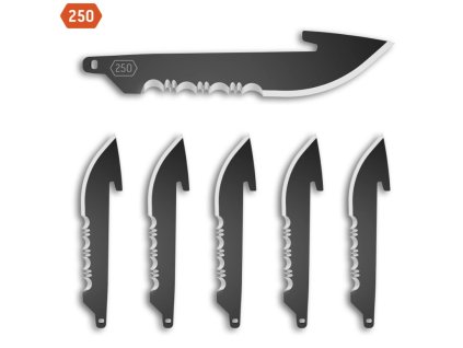 Náhradní čepele Outdoor Edge 3 Drop Point WSerrations Blade Pack Black (1)