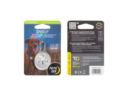 Nabíjecí světlo na obojek Nite Ize SpotLit®- Disc-O Tech