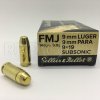 Náboje S&B 9 mm LUGER SUBSONIC FMJ 140 gr / 9,0 g