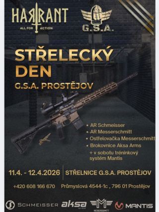 Poprvé v @gsa_strelnice_prostejov si můžeš přijít vyzkoušet @schmeisser_germany , @aksa_arms , @mantis_tech 😀. Tak neváhej...