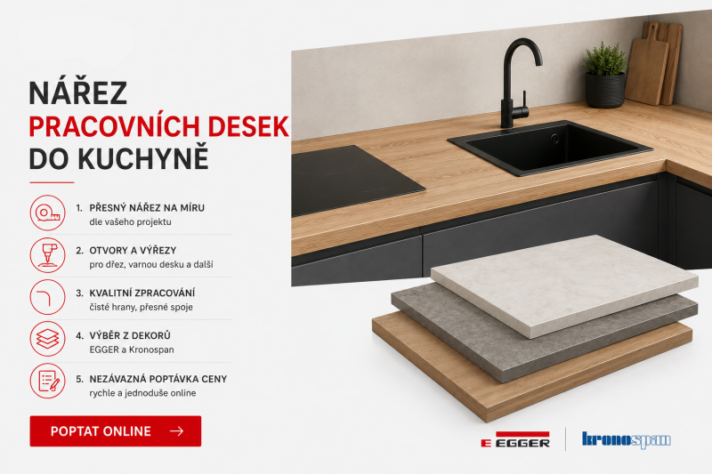 Nářez pracovních desek do kuchyně
