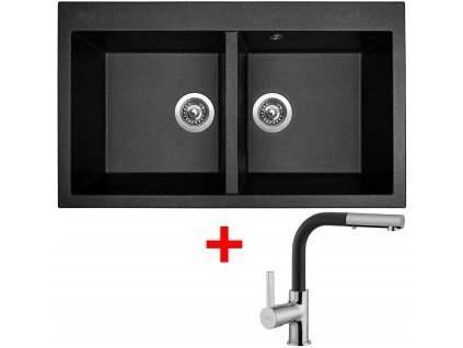 Akční set Sinks AMANDA 860 DUO Metalblack + baterie ENIGMA S GR  + Sinks čistící pasta