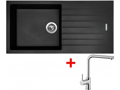 Akční set Sinks PERFECTO 1000 Pureblack + baterie ELKA Chrom  + Sinks čistící pasta